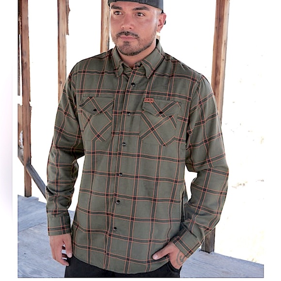 EUC DIXXON SEIGE LIMITED EDITION MENS FLANNEL - Picture 1 of 2